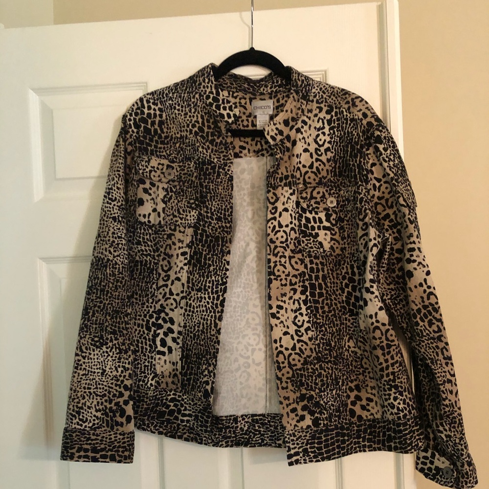 Chico’s casual leopard jacket